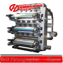 Máquina impressora flexográfica tipo pilha de 8 cores